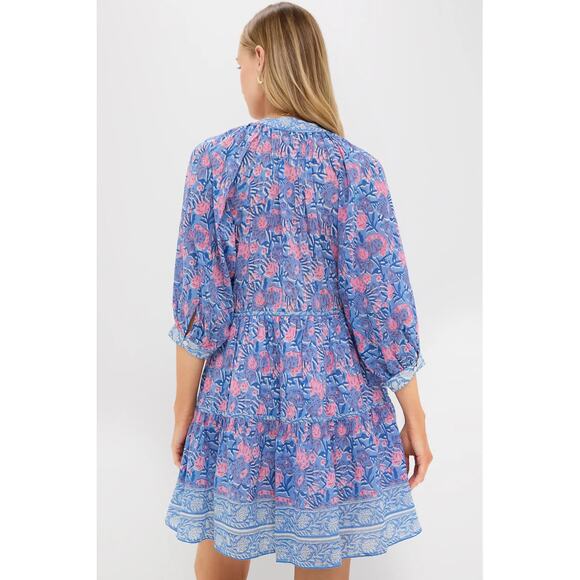 BELL BY ALICIA BELL Blue Pink Printed Clara Mini Dress NWT - Picture 5 of 6
